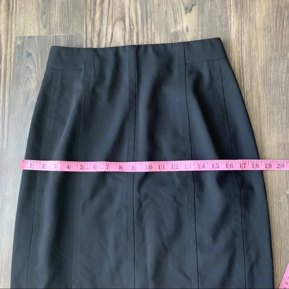 Akris Punto Wool Black Pencil Skirt - Picture 7 of 8